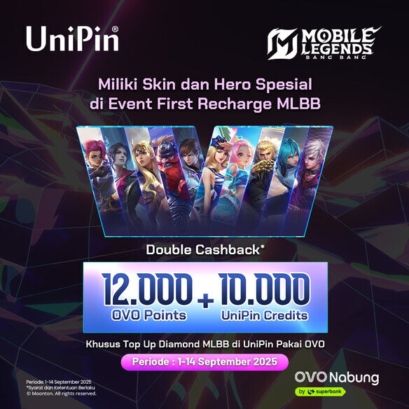 Bebas Pilih Skin MLBB + Double Cashback hingga 22Ribu!