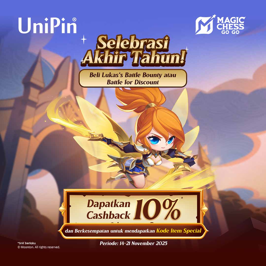 Magic Chess Go Go Selebrasi Akhir Tahun Cashback 10% dan Item Eksklusif Menantimu!