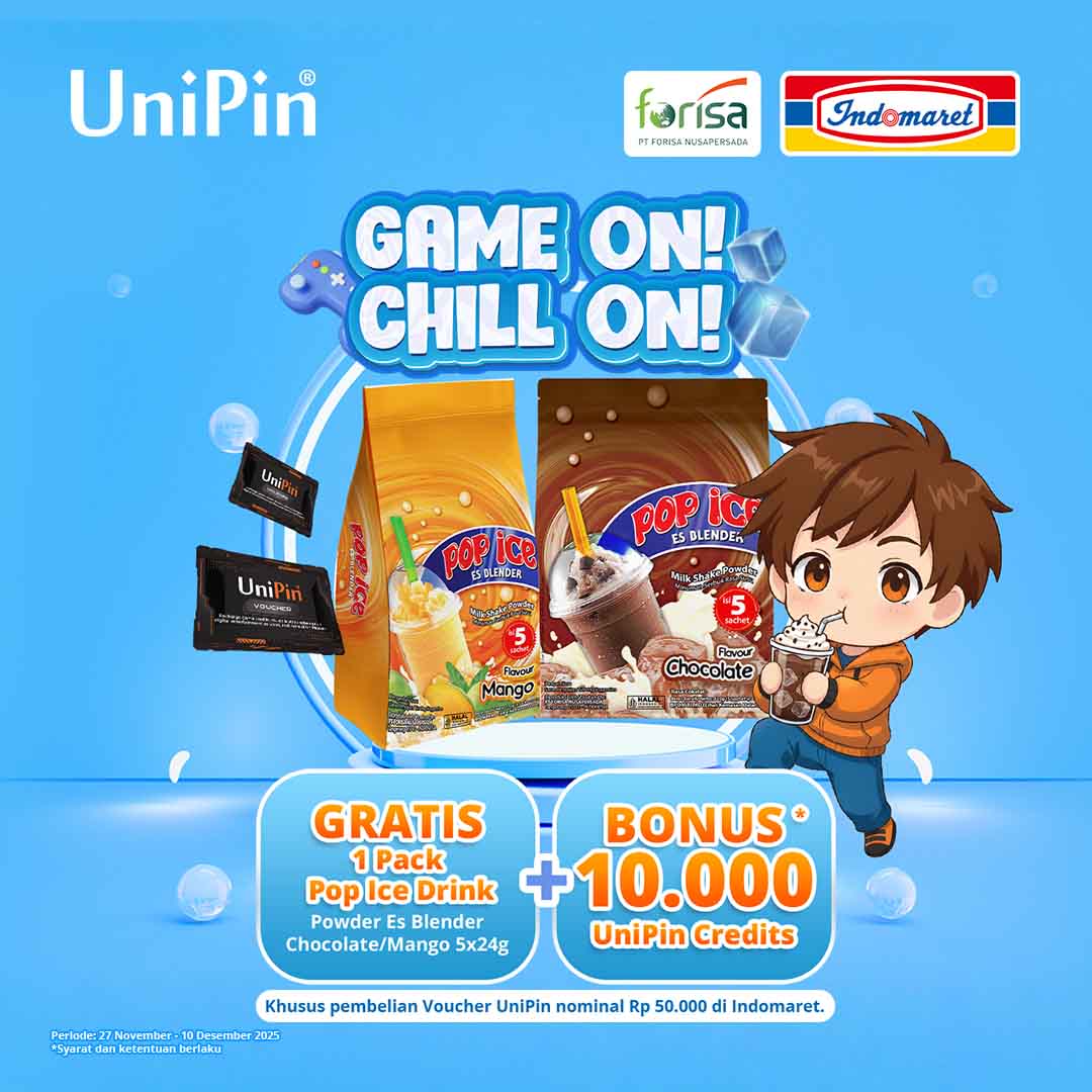 Game On Chill On, Belanja Voucher UniPin di Indomaret!