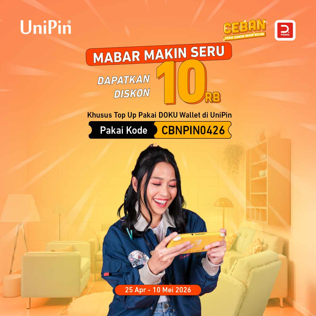 Top Up di UniPin Pakai DOKU Wallet dan Nikmati Diskon 10Ribu!