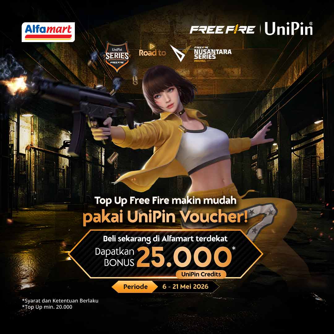 ROAD TO FFNS 2026 FALL DIMULAI! Top Up Free Fire dari Alfamart!