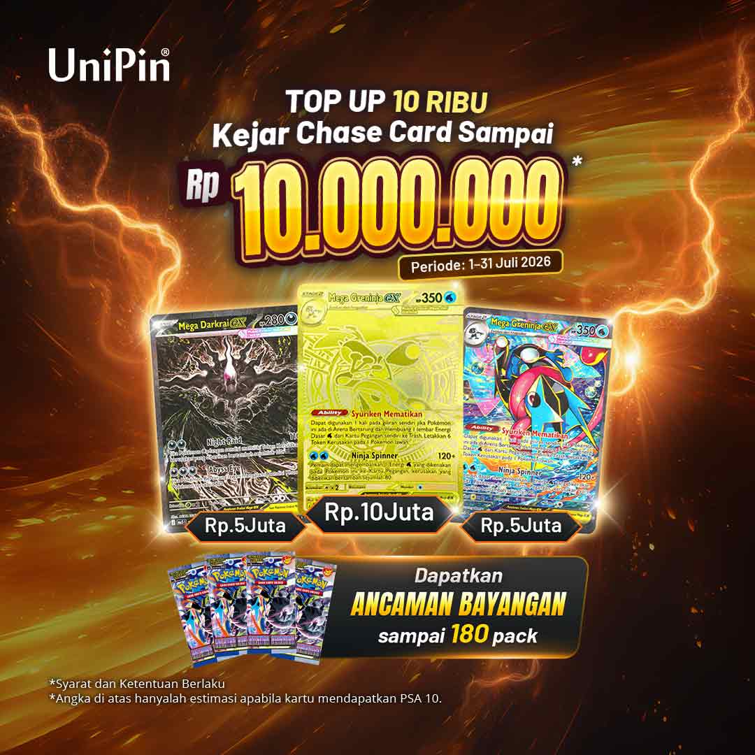 Top Up 10 Ribu, Dapatkan Chase Card Ancaman Bayangan Senilai 10 Juta Rupiah!