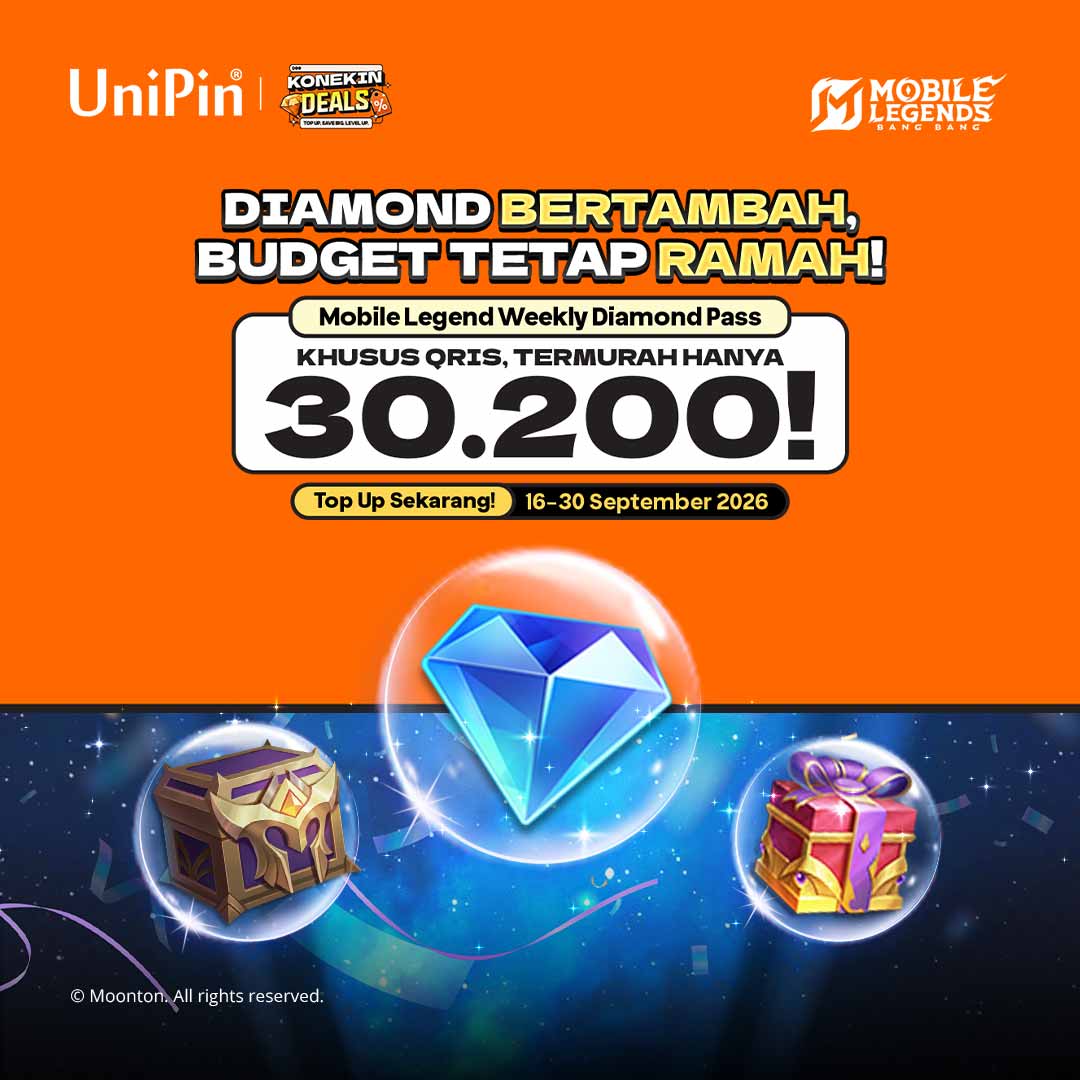 Weekly Diamond Pass MLBB Cuma 30.200 Pakai QRIS!