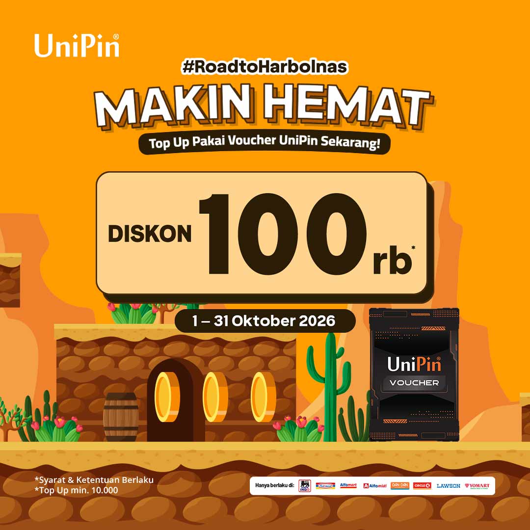Top Up Makin Hemat Sepanjang Oktober dengan Diskon 100rb dari UniPin!