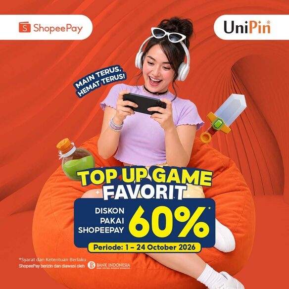 Top Up Game Favorit, Makin Hemat Pakai ShopeePay!