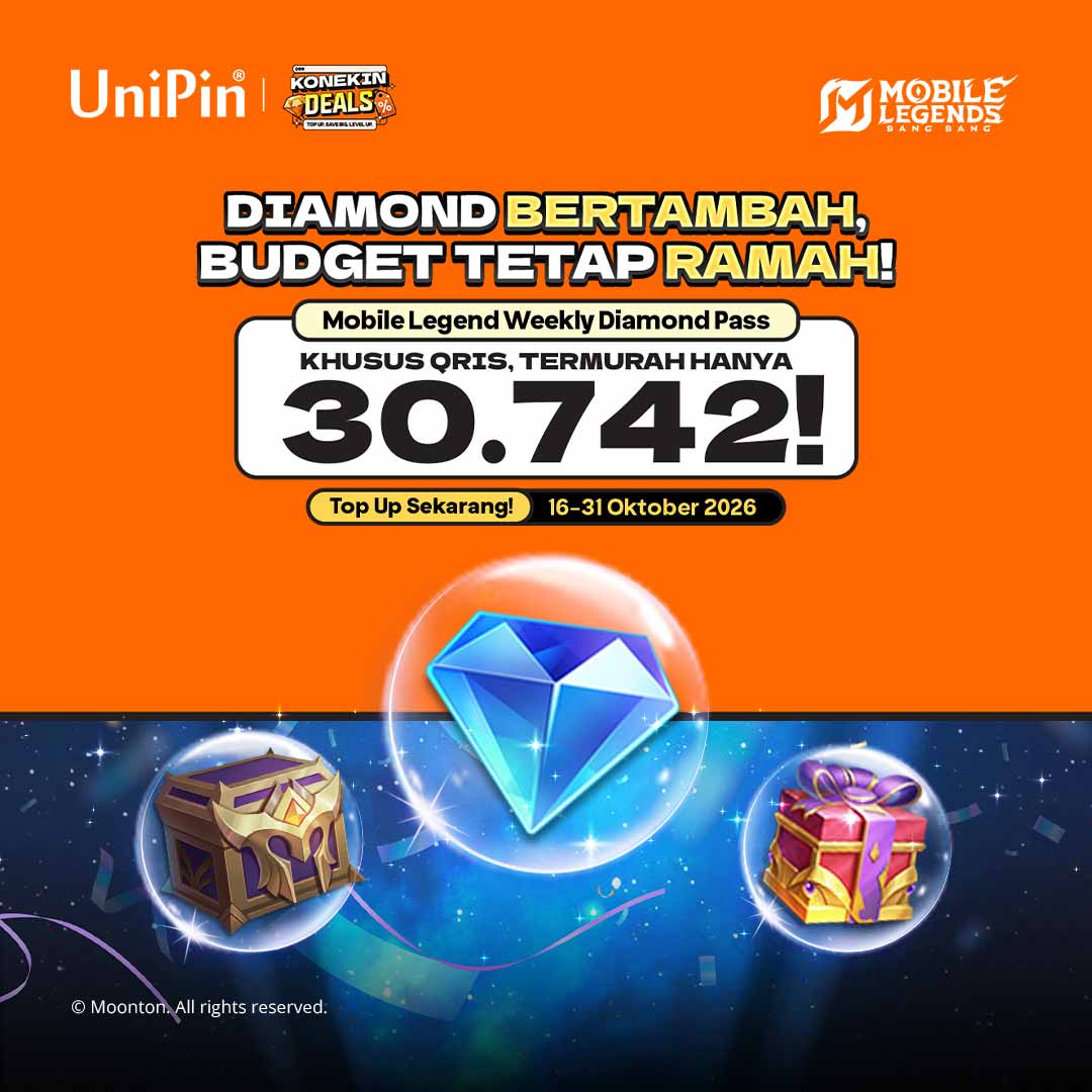 Weekly Diamond Pass MLBB Cuma 30.742 Pakai QRIS!