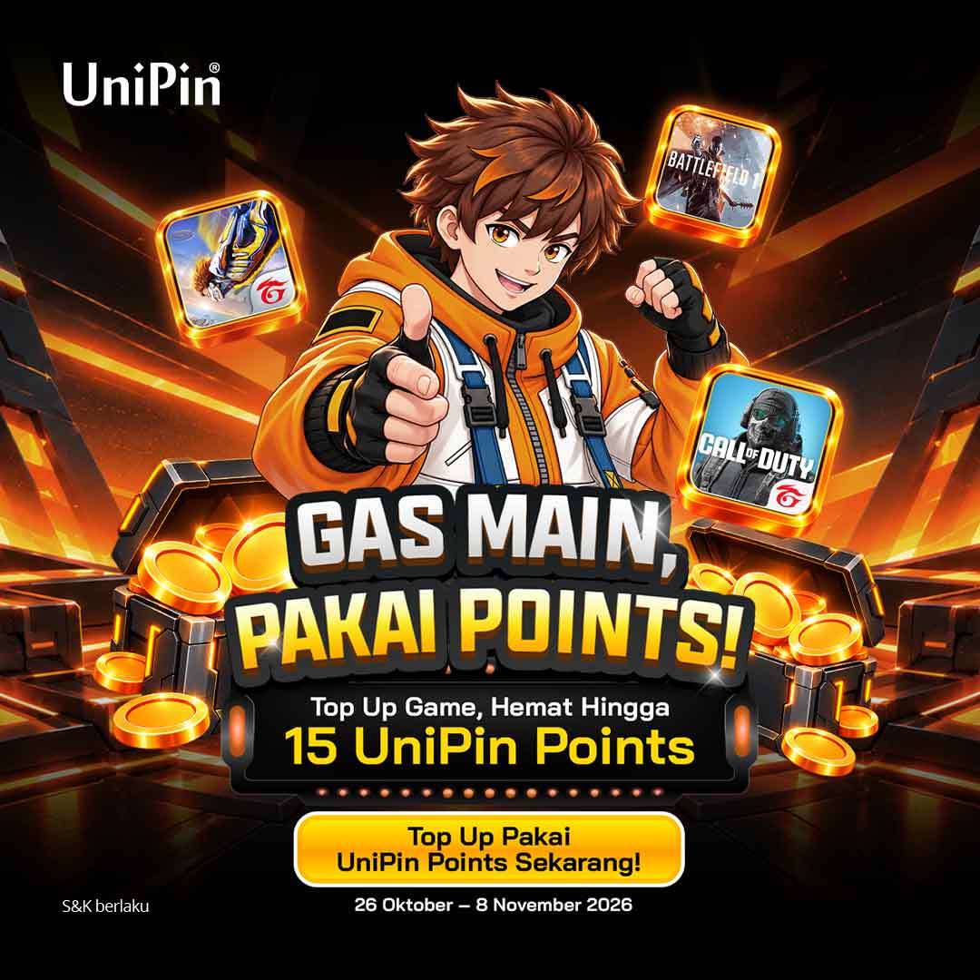 Gas Main, Pakai Points! Top Up Game Hemat hingga 15 UniPin Points! 🔥