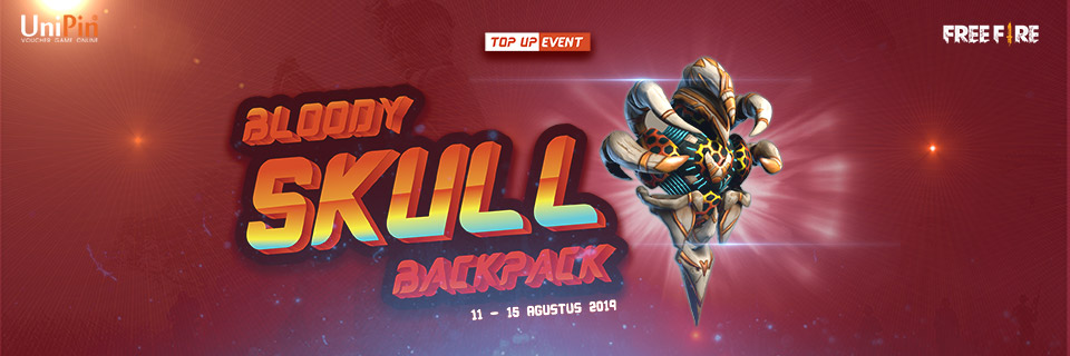 Top Up and Get Bloody Skull Backpack