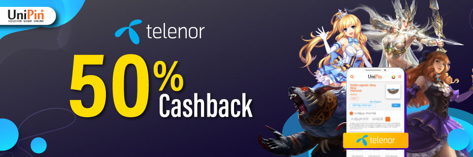 Get Cashback 50% with Telenor