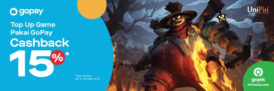 Top Up di UniPin #LebihBaikPakaiGopay dan dapatkan Cashback 15%!