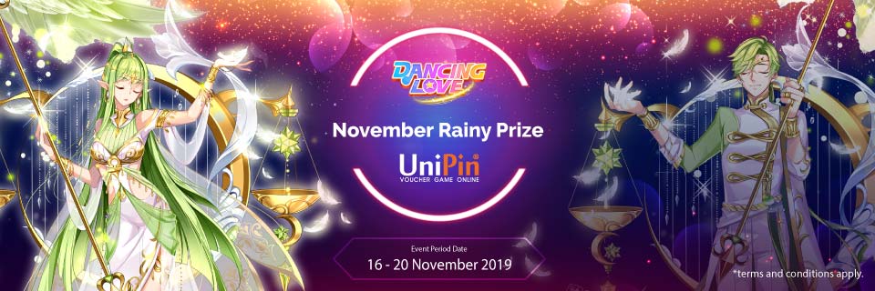 NOVEMBER RAINY PRIZE, DAPATKAN ITEM IN-GAME DAN BONUS UNIPIN CREDITS!