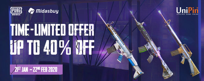 40% OFF for PUBGM items (MY)