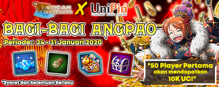 UniPin x Ocean Rebellion bagi-bagi ANGPAO