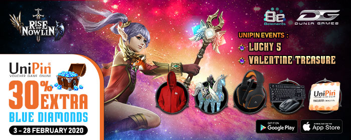 [UNIPIN x Rise of Nowlin] Extra 30% Diamonds in Lovely Month and Many Other Prizes!