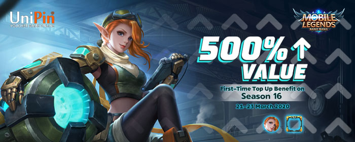 UniPin - 500% Value! First-Time Top Up Benefit on Season 16