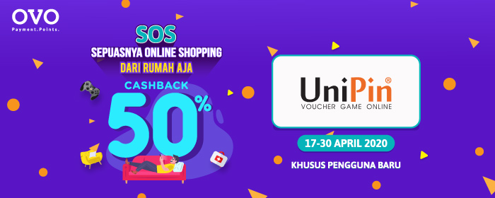 SOS! Top Up #PakeOVO BIsa Dapat Cashback 50%! – April 2020