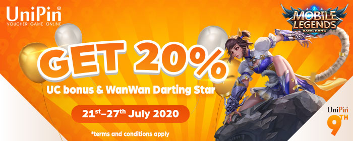 โอกาสพิเศษกับโปรโมชั่นสุดคุ้ม รับโบนัสเครดิตคืนถึง 20% และสกิน WanWan Darting Star!