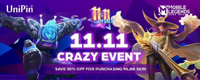 Double 11 Crazy Event – Save 50% Off for Purchasing MLBB Skin (MM)