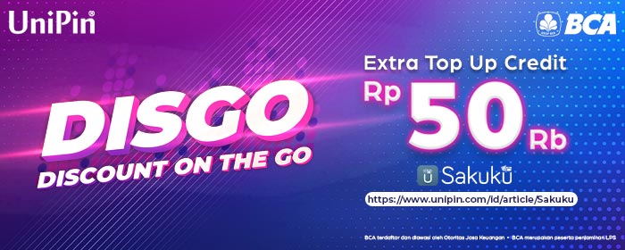Rayakan DisGO #PakeSakuku Bisa Dapat Bonus Top Up Credit Rp 50.000!