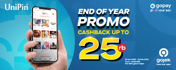 Rayakan END OF YEAR PROMO #PakaiGopay dan dapatkan Cashback Hingga Rp 25.000!