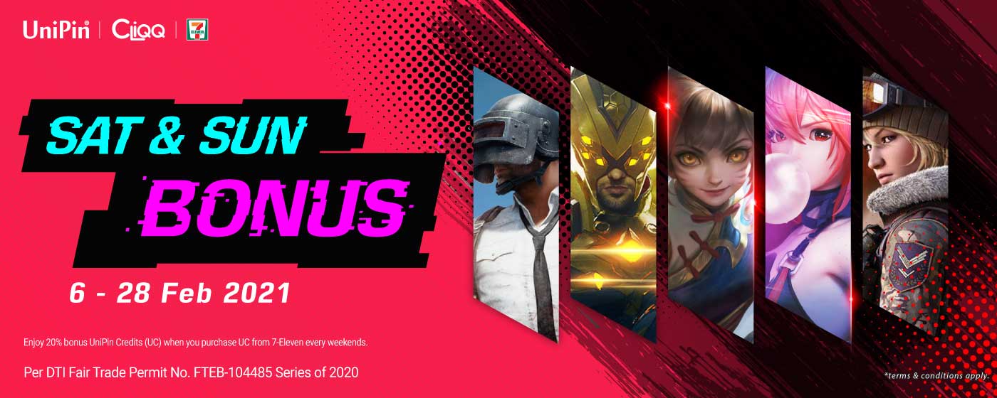 20% UC Bonus with 7-Eleven on Weekends (Feb)