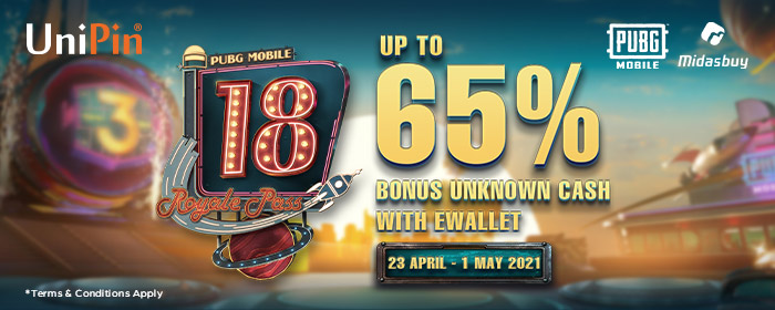 Get 65% Up to Bonus Unknown Cash on Midasbuy! (MY)
