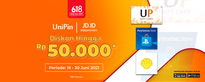 Diskon hingga Rp 50.000 di 618 Mid-Year Sale JD.ID