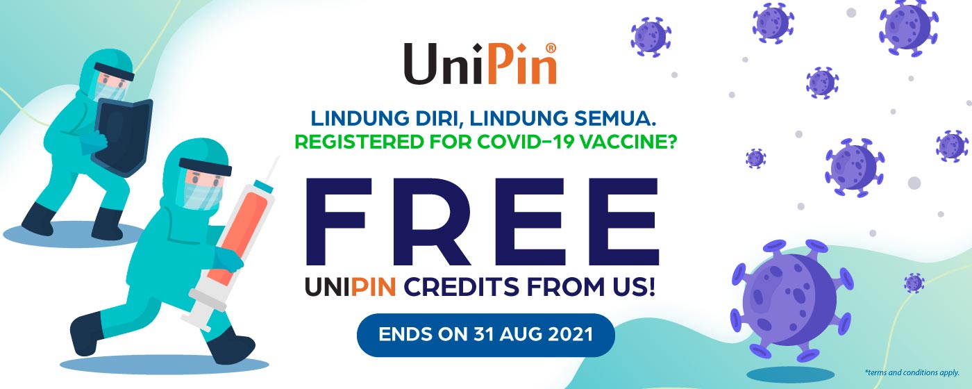 Get FREE UniPin Credits For Your COVID-19 Vaccine Registration! (MY)