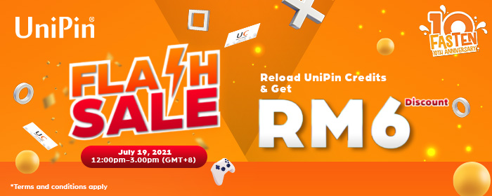 UniPin 10th Anniversary-Flash Sale! (MY)