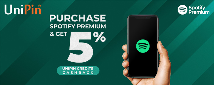 Spotify Premium - Get 5% Cashback With UniPin! (MY)