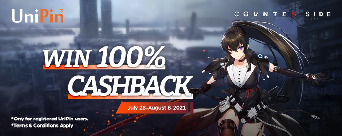 Win 100% Cashback With Counter: Side! (MY)