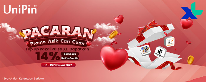 Ikut PACARAN (Promo Asik Cari Cuan) Pakai XL Bisa Dapat 14% Cashback UniPin Credits!