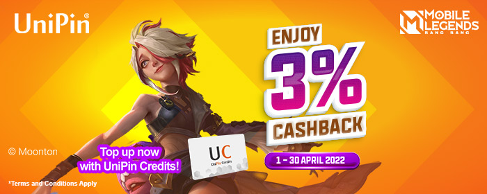 Enjoy Unlimited 3% Cashback for Every MLBB Diamonds Purchase!