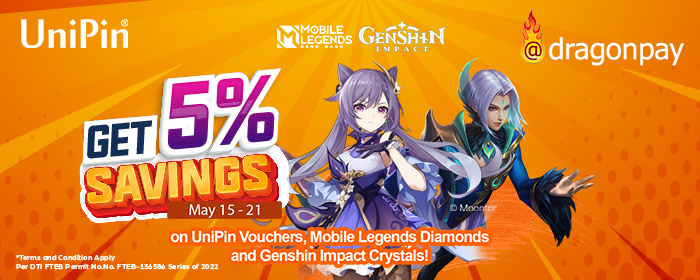 Get 5% Savings with Dragonpay - May 2022 (PH)