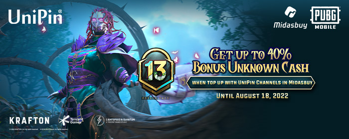 [Midasbuy-PUBGM] Aug-Up to 40% Bonus Unknown Cash Event! (PH)