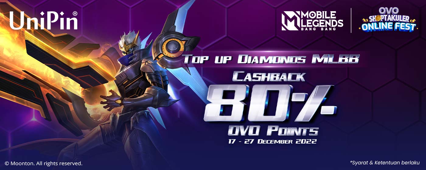 Promo Desember – Rayakan & Ikuti Event Christmas Flip Bareng MLBB Bisa Dapatkan Cashback 80% OVO Points di UniPin!