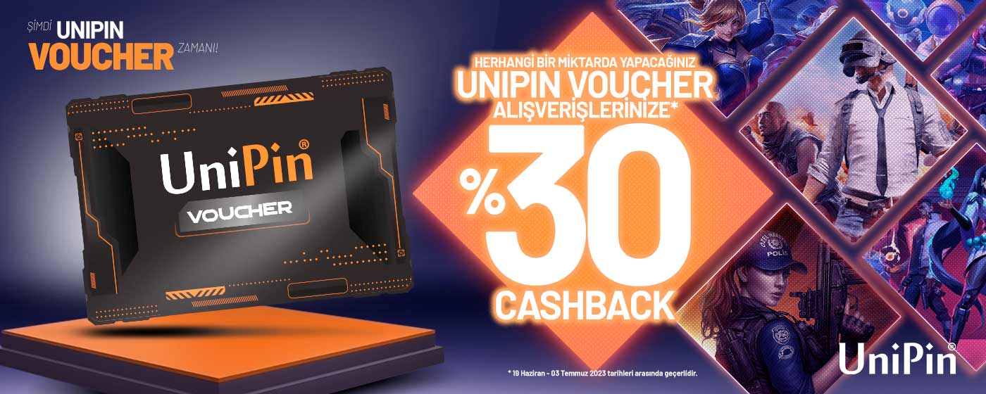 UniPin Voucher Cashback kampanyası sizlerle!