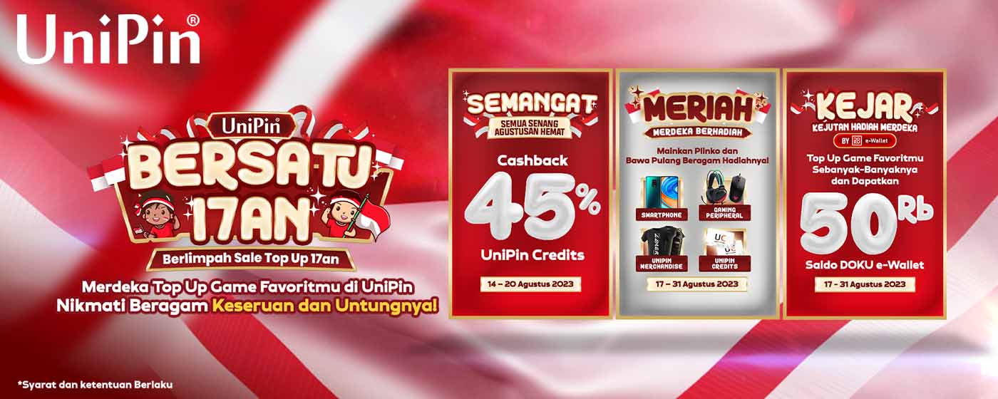 UniPin - UniPin Bersatu 17an – Berlimpah Sale Top Up 17an
