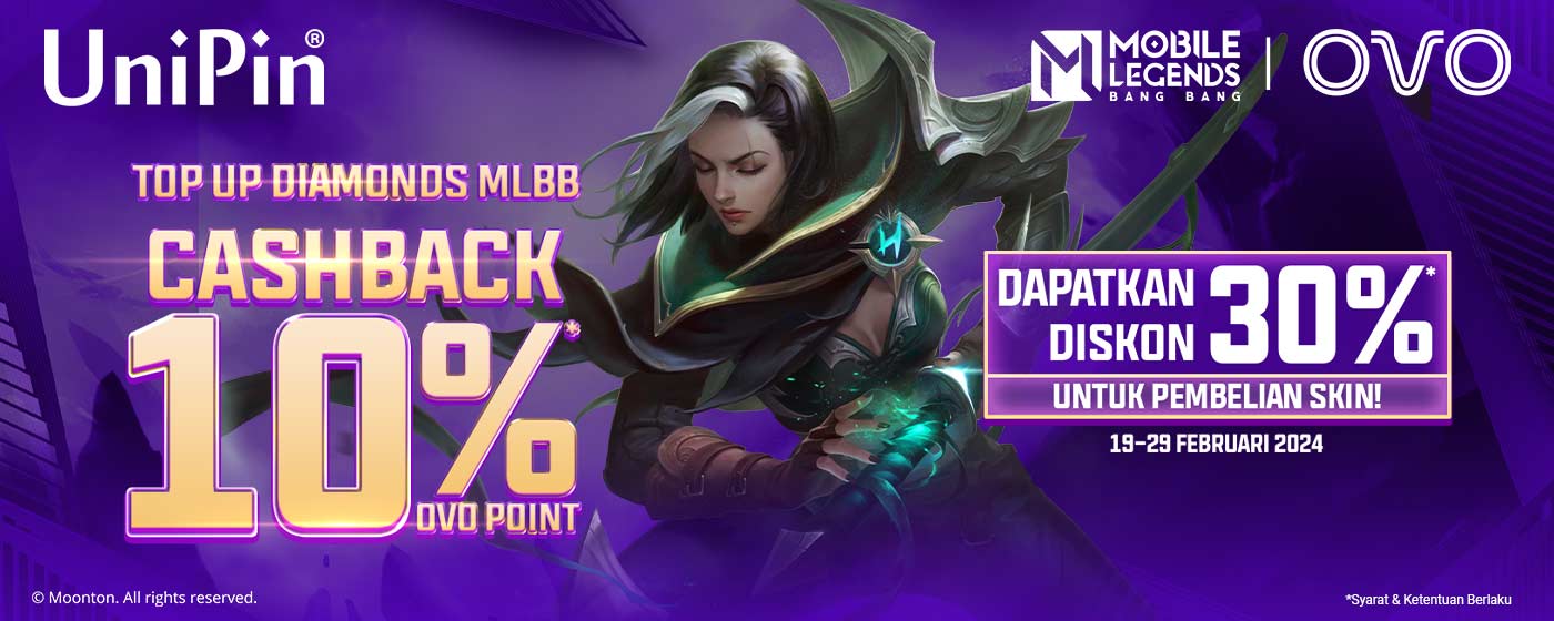 UniPin - Top Up Diamonds MLBB pakai OVO Cashback 10% OVO Points ...