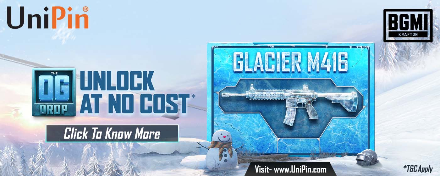 BGMI Glacier M416 Promotion