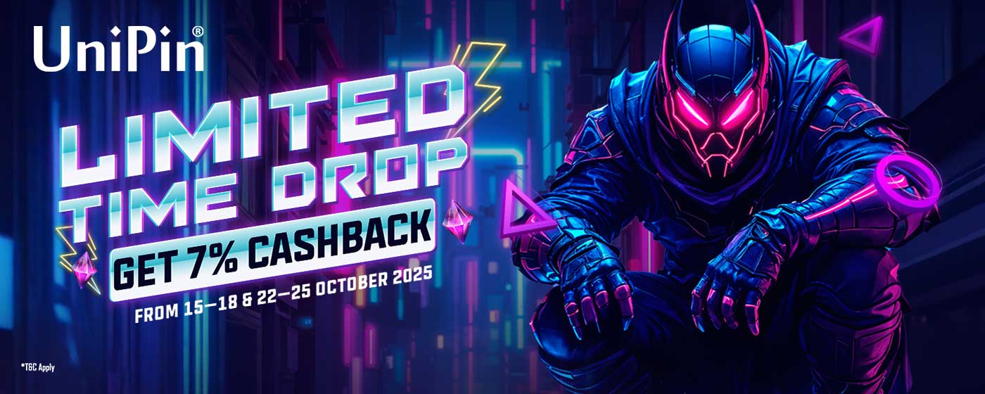 UniPin - 🍂 Limited Time Drop – Get 7% Cashback Instantly! 🍂 (MY)