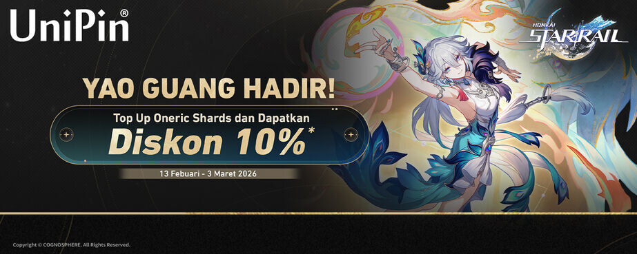 Honkai: Star Rail v4.0 Sudah Hadir dengan Yao Guang! Top Up Oneric Shard Dapatkan Diskon 10%