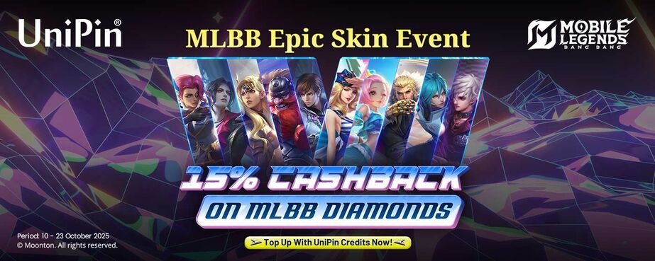 Enjoy Up to 15% Cashback on MLBB Top-Ups – Epic Skin Event (US)