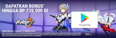 Kartu Hadiah Kode Voucher Google Play – Honkai Impact 3