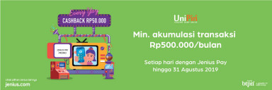 Everyay Cashback Rp 50.000 With Jenius Pay (NEW)