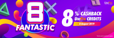 Playsation Fantastic 8 with UniPin!
