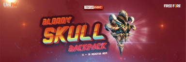 Top Up and Get Bloody Skull Backpack