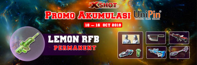 Merapat! Top up XSHOT di UniPin dapat Lemon RFB PERMANENT dan 70% Cashback UniPin Credits!