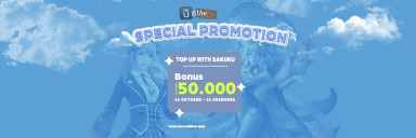 Top Up via Sakuku Bonus 50ribu UniPin Credits