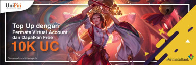 Top Up berapapun dengan Permata Virtual Account dan dapatkan Bonus 10K UC
